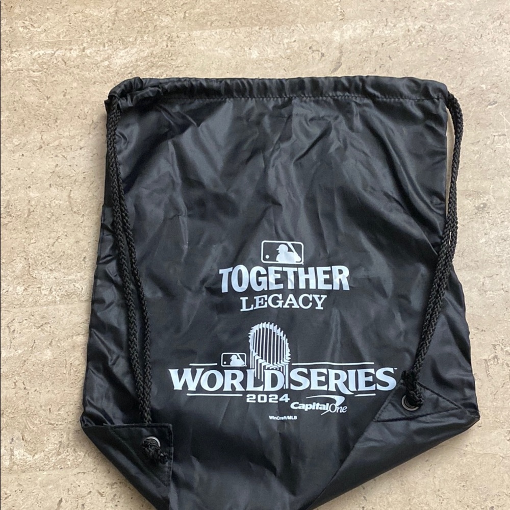 MLB Together Legacy Black Drawstring Bag.